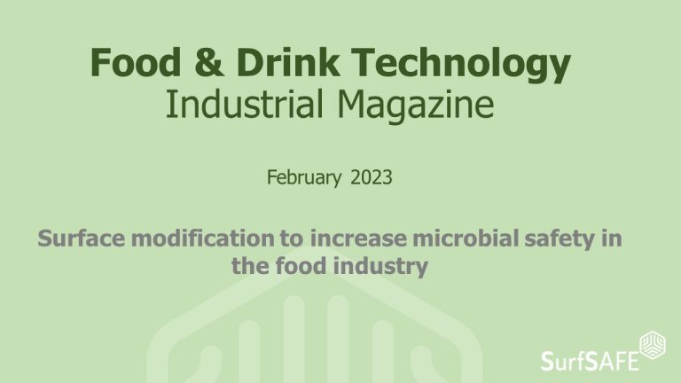 SurfSafe Article Published on Food & Drink Technology Industrial Magazine
